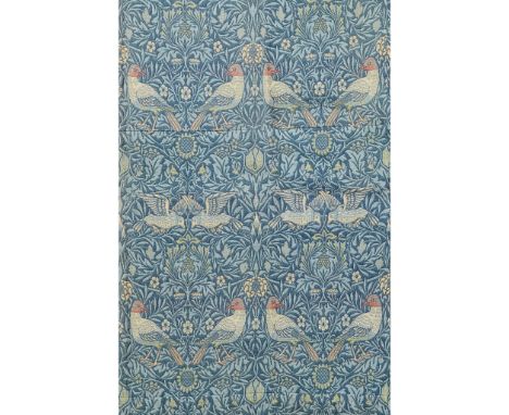 WILLIAM MORRIS (1834-1896) FOR MORRIS &amp; CO. PAIR OF 'BIRD' PATTERN CURTAINS, CIRCA 1890 jacquard-woven woollen double clo