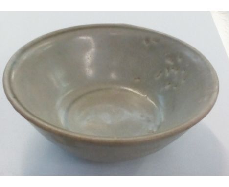 Hatcher shipwreck small celadon bowl with Hatcher ticket AD 1640,diameter 11cm 