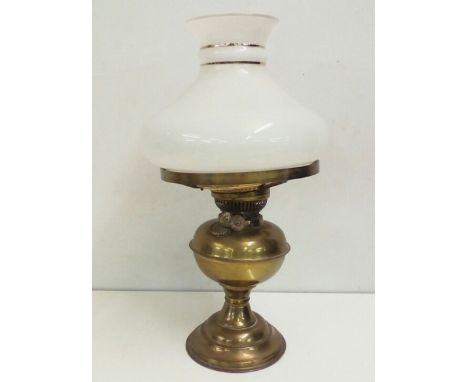 Vintage brass oil lamp, height 44cm 