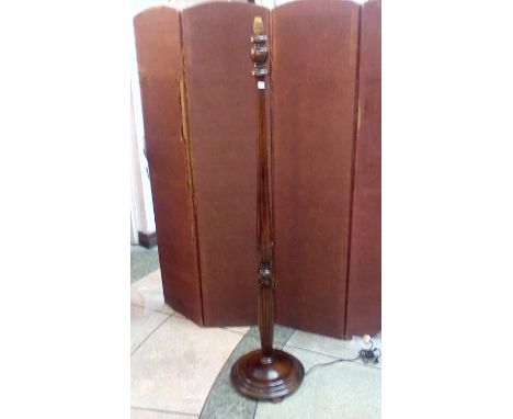 Wooden standard lamp