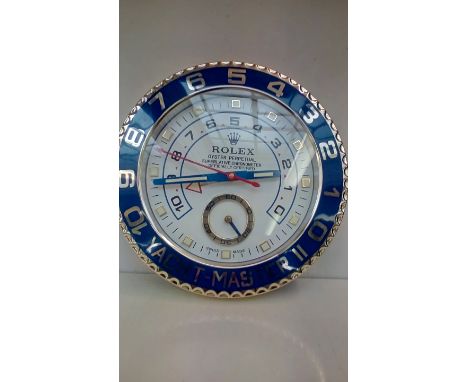 Rolex Oyster Perpetual Superlative Chronometer wall clock with sweeping movement 