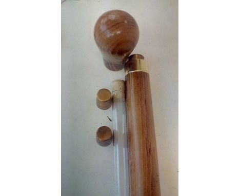 Walking stick with internal whisky flask