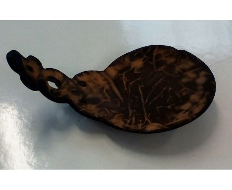 Tortoise shell (?) caddy spoon