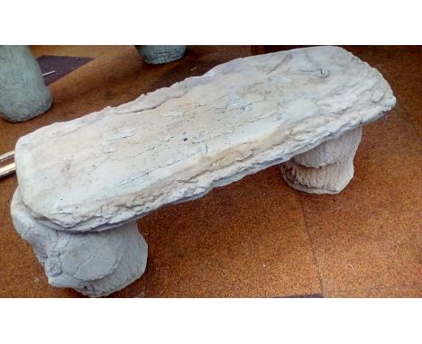 Stoneware garden bench