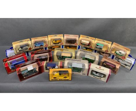 A mixed collection of 24 die cast boxed model cars £15-£20
