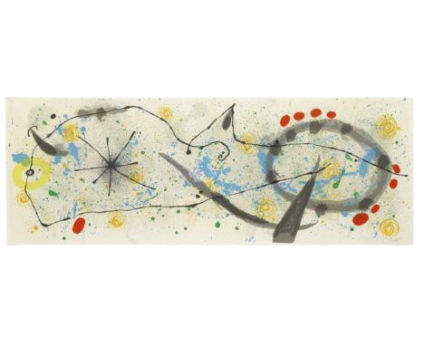 Joan Miró (1893-1983)One plate, from Le Lézard aux plumes d'or (Mourlot 525) Lithograph in colours, 1967, on wove paper with 
