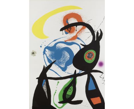Joan Miró (1893-1983)Plate 8, from Oda A Miro (Mourlot 910; Cramer books 175) Lithograph in colours, 1973, on Guarro watermar