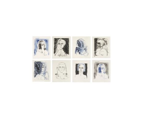 Tracey Emin (born 1963)These Feelings Were True The complete set of eight lithographs, 2020, five printed in blue and black, 