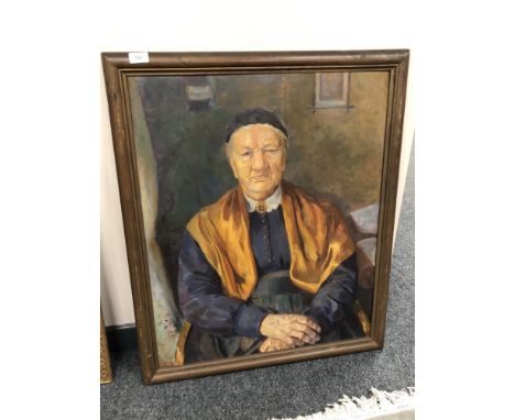Continental oil on board painting, portrait of a clergyman, 59 cm x 73 cm 