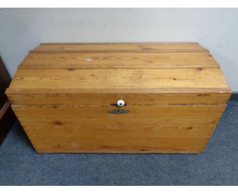 A 20th century pine domed topped trunk 