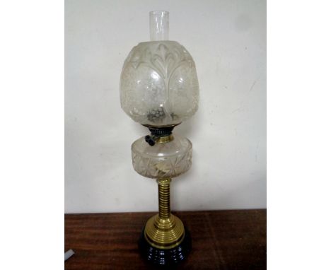 A 19th century Duplex oil lamp 