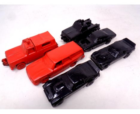 Matchbox / Lesney products model cars, 1970's models overpainted 2 x K60 1978 Ford Mustang, K65 x 2 1978 Plymouth trail duste