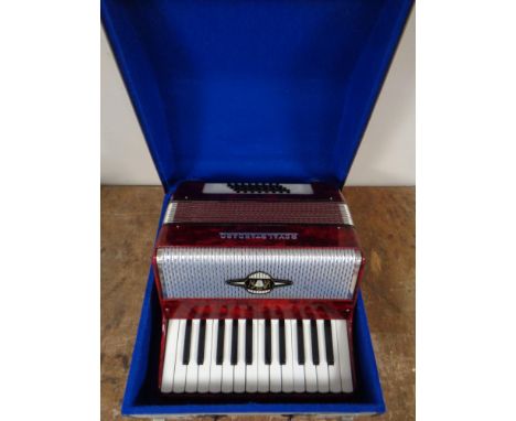 A Royal Standard piano accordion in case 