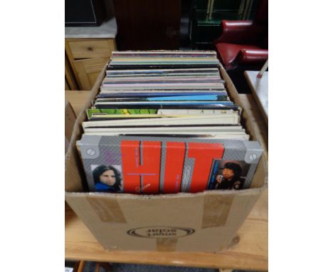 A box of a quantity of vinyl LP's to include many by The Beatles and The Beach Boys including Rubber Soul, Revolver, White Al