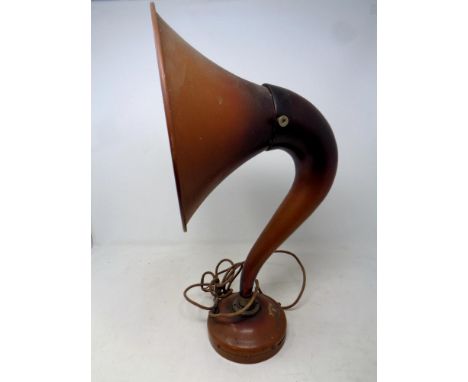 An Edwardian Sterling Baby speaker horn 
