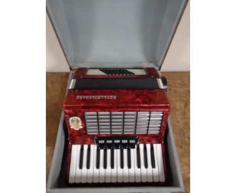 A Royal Standard piano accordion in case 