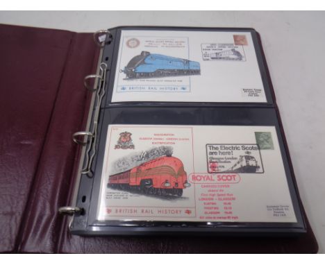 An album of British Rail first day covers 