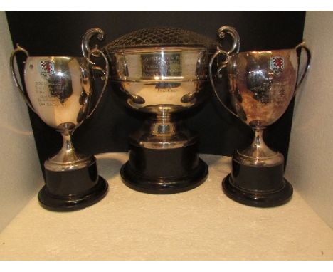 Motor Racing interest - an electroplated rose bowl trophy engraved 'BRITISH AUTOMOBILE RACING CLUB GOODWOOD NATIONAL BRITISH 