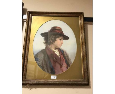VICTORIAN COLOUR PRINT IN A GILT FRAME