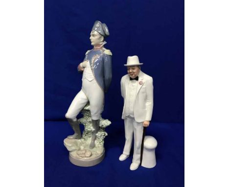 ROYAL DOULTON WINSTON CHURCHILL FIGURE AND LLADRO NAPOLEON FIGURE