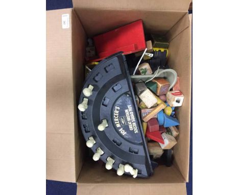 LARGE COLLECTION OF VINTAGE TOYSincluding Scalextric, wooden blocks etc