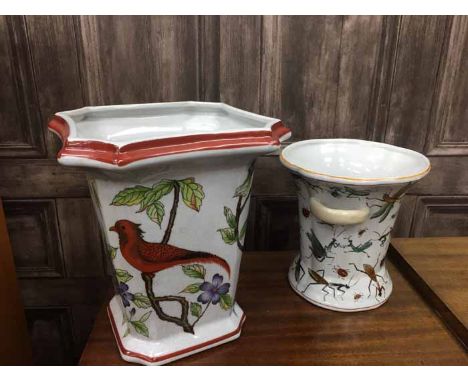 TWO CERAMIC PLANTERS