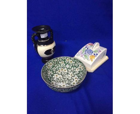 POOLE POTTERY CHEESE DISH AND COVERtogether with other decorative ceramics