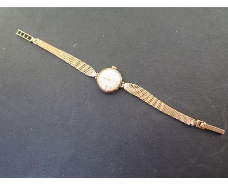 A Rotary 9ct yellow gold ladies watch, manual wind, 20mm wide, approx 16.6 grams - not workibng 