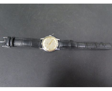 An Omega Seamaster Stainless Steel Gents Manual Wristwatch, 35mm wide, including button, clean and working in saleroom but de