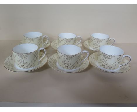 A set of six Wedgwood bi centenary cups and saucers - no chips or damage 