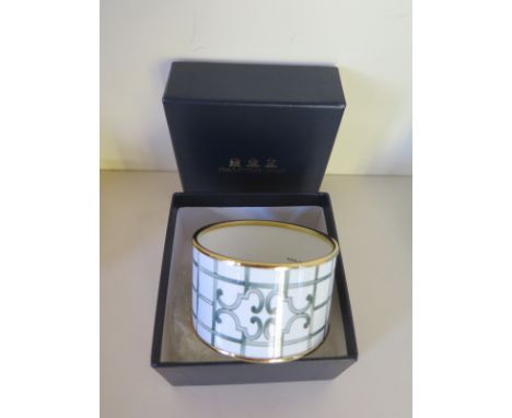 A Halcyon Days bangle, 4cm deep with box 