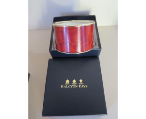 A Halcyon Days bangle, 4cm deep with box 