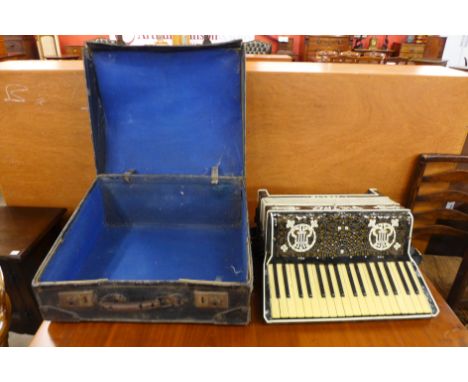 An Italian Pietro accordion with case