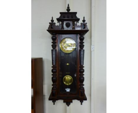 A 19th Century mahogany Vienna wall clock