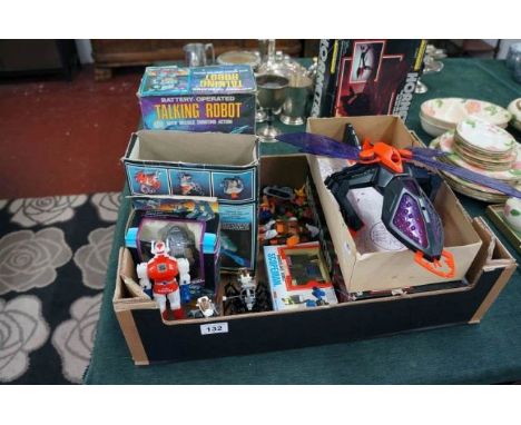 Selection of old toys, mostly boxed to include 2 Hornetroids by MEGO CORP, Scopeman binoculars robot by EIM etc