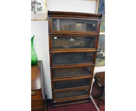 6 tier Globe-Wernicke oak bookcase