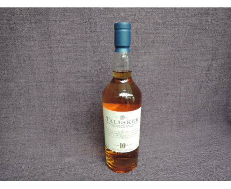 A bottle of Talisker 10 Year Old Single Malt Scotch Whisky, 45.8% vol, 70cl