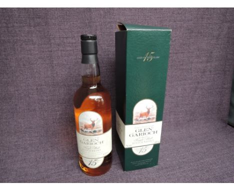 A bottle of Glen Garioch 15 Year Old Highland Single Malt Scotch Whisky, 43% vol, 70cl, in card box
