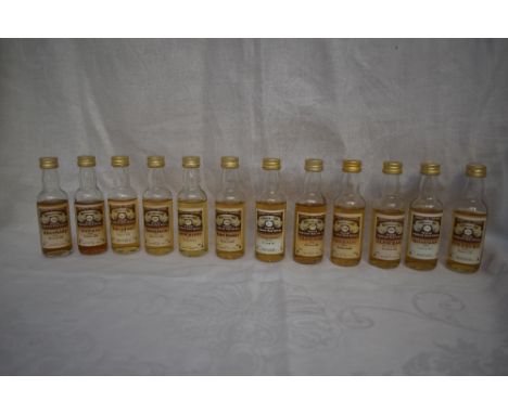 Twelve Gordon &amp; Macphail Connoisseurs Choice Scotch Highland Malt Whisky Miniatures including closed distilleries, 1962 D