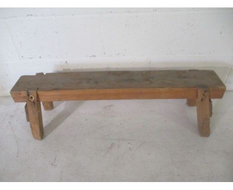 A small industrial bench/step from the Axminster Carpets Factory. 92cm x 25cm Height 57cm