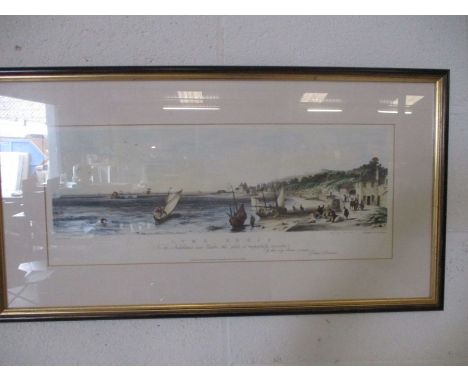 An antique style print of Lyme Regis