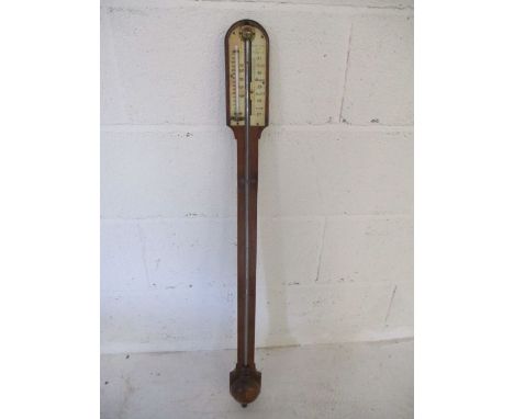 A stick barometer with thermometer to side by Tritschler &amp; Co, Carlisle.