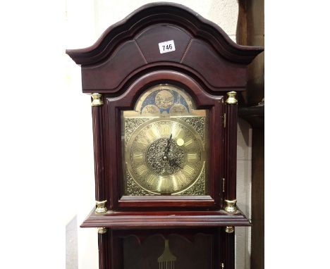 Emperor modern longcase clock with brass weights