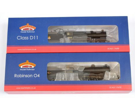 Bachmann 00 Gauge pair of BR steam outline Locomotives consisting of 31-001Z 2-8-0 Loco &amp; Tender Weathered black Robinson