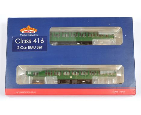 Bachmann OO Gauge 31-376 2-car EMU Set consisting of 2EPB EMU 5770 No.S65384 and S77569, green, DCC ready. Conditions: Mint i