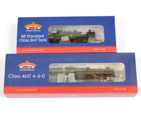 Bachmann 00 Gauge pair of BR Lined green Steam outline Locomotives consisting of 31-116 4-6-0 Loco &amp; Tender Class 4MT No.