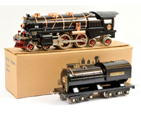 MTH Mike Train House early version Standard Gauge 4-4-2 Loco &amp; Tender Lionel Lines Black No.E400, 3-rail electric. Appear