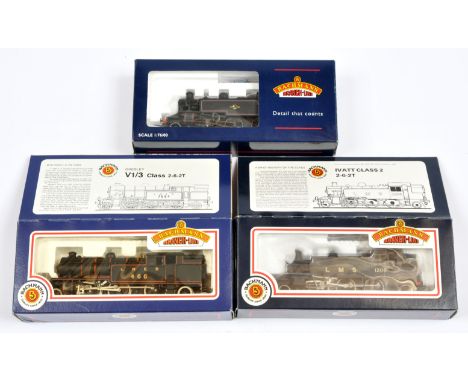 Bachmann Group of 3x Steam Tank Locomotives. Comprising 31-450 2-6-2 BR Black 41224 Ivatt Class Tank; 31-453 2-6-2 LMS Black 
