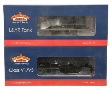 Bachmann 00 Gauge pair of BR lined Black Tank Locomotives consisting of 31-614 2-6-2 Class V1/V3 No.67646 and 31-167DC 2-4-2 