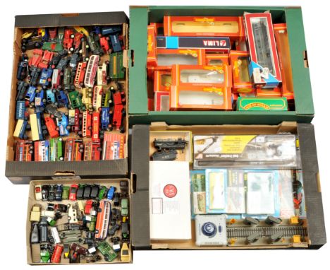Hornby, Merit, Oxford Diecast &amp; Others, mixed group of items. To include numerous Hornby / Lima empty boxes R142 Operatin